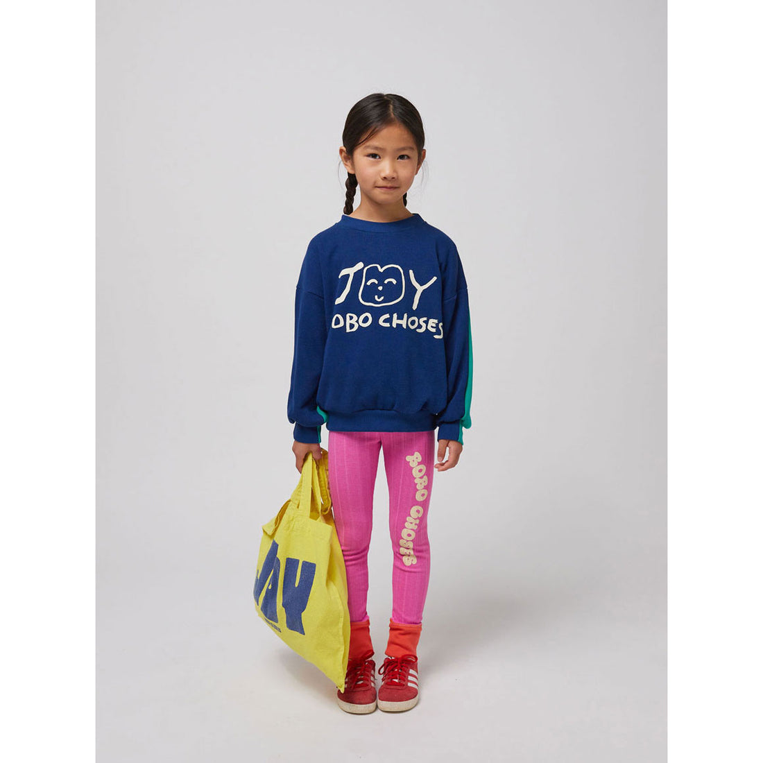 Bobo Choses Navy Blue Smiling Sweatshirt