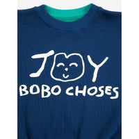 Bobo Choses Navy Blue Smiling Sweatshirt