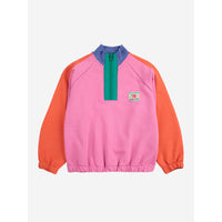 Bobo Choses Fuchsia Smiling Color Block Sweatshirt