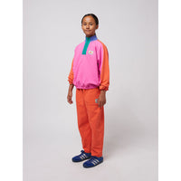 Bobo Choses Fuchsia Smiling Color Block Sweatshirt