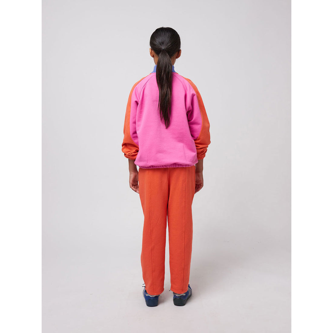 Bobo Choses Fuchsia Smiling Color Block Sweatshirt