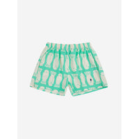 Bobo Choses Green Lucky Fish All Over Shorts