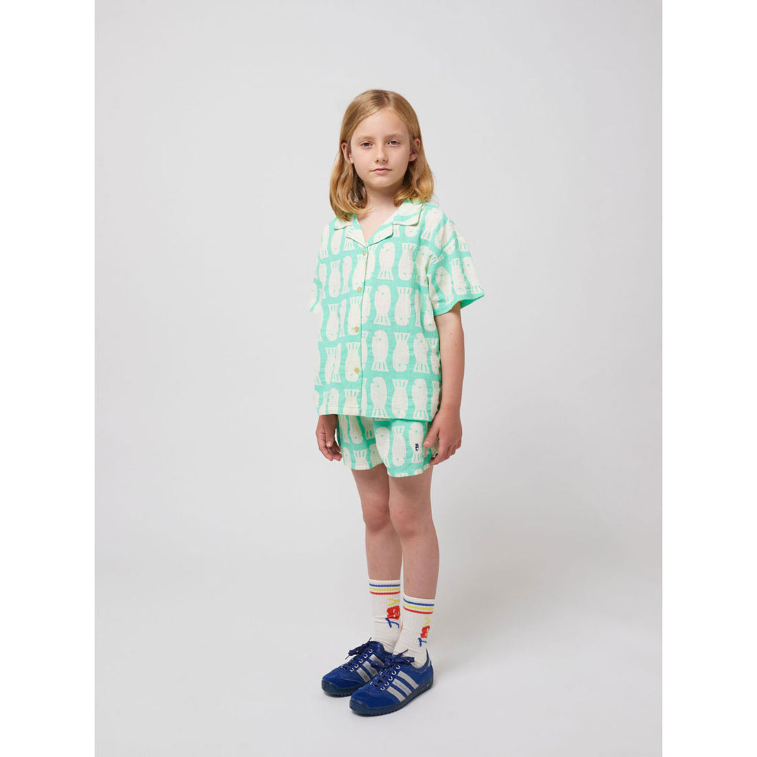 Bobo Choses Green Lucky Fish All Over Shorts