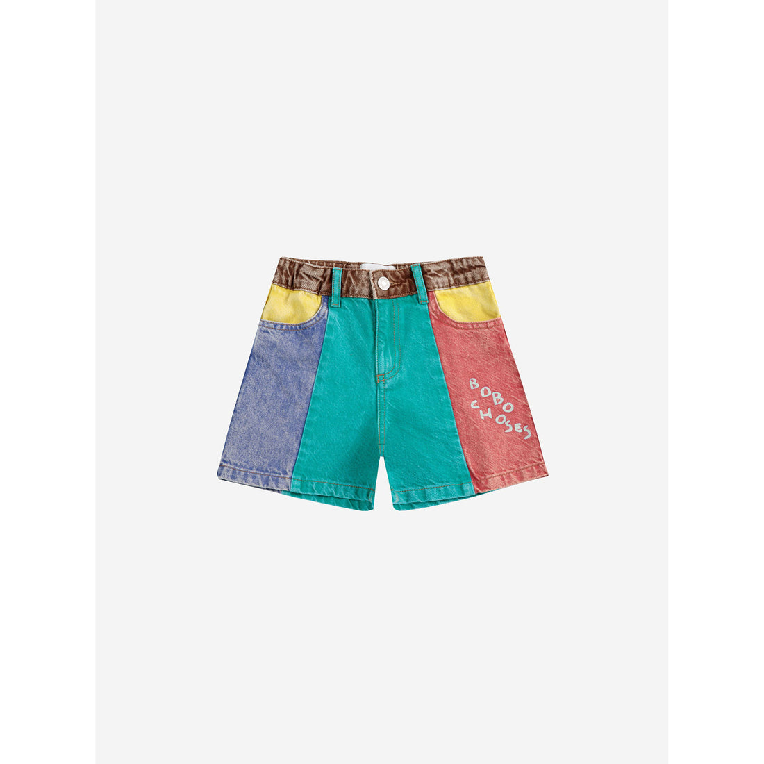 Bobo Choses Color Block Denim Shorts