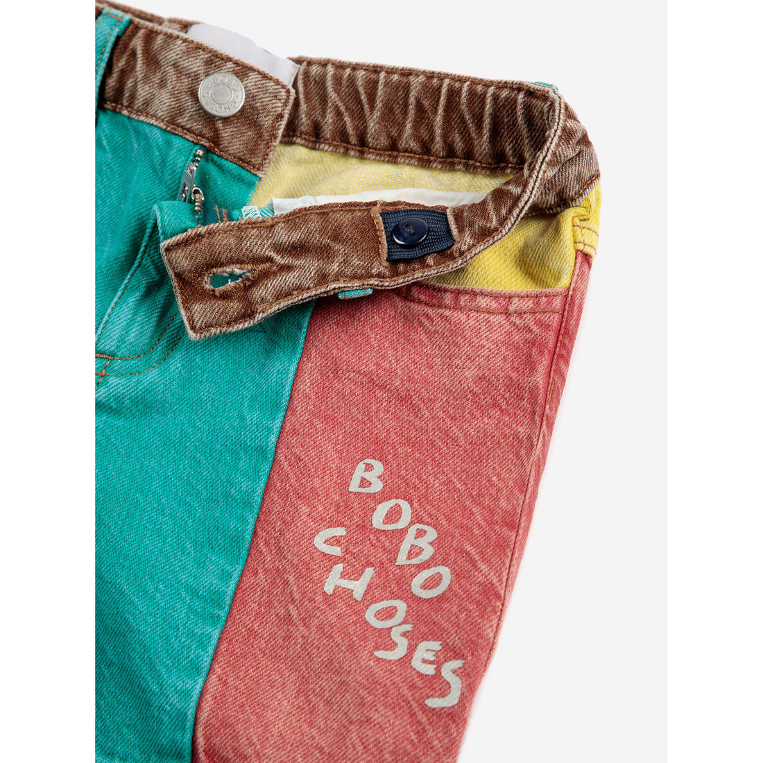 Bobo Choses Color Block Denim Shorts