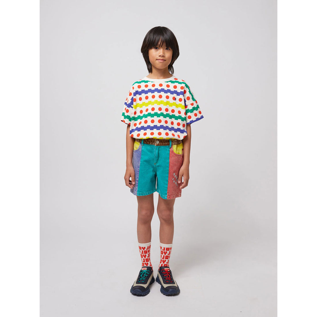Bobo Choses Color Block Denim Shorts