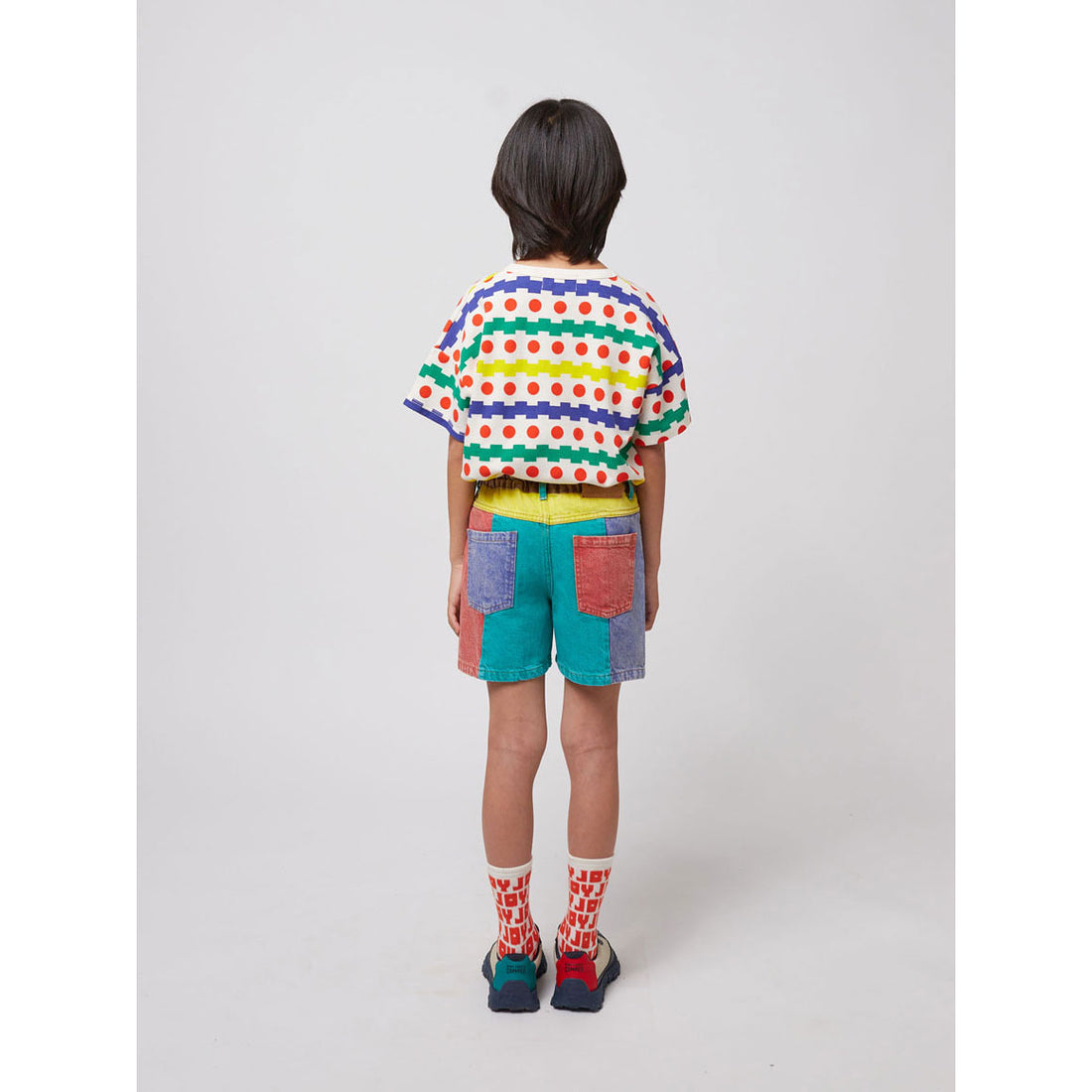 Bobo Choses Color Block Denim Shorts