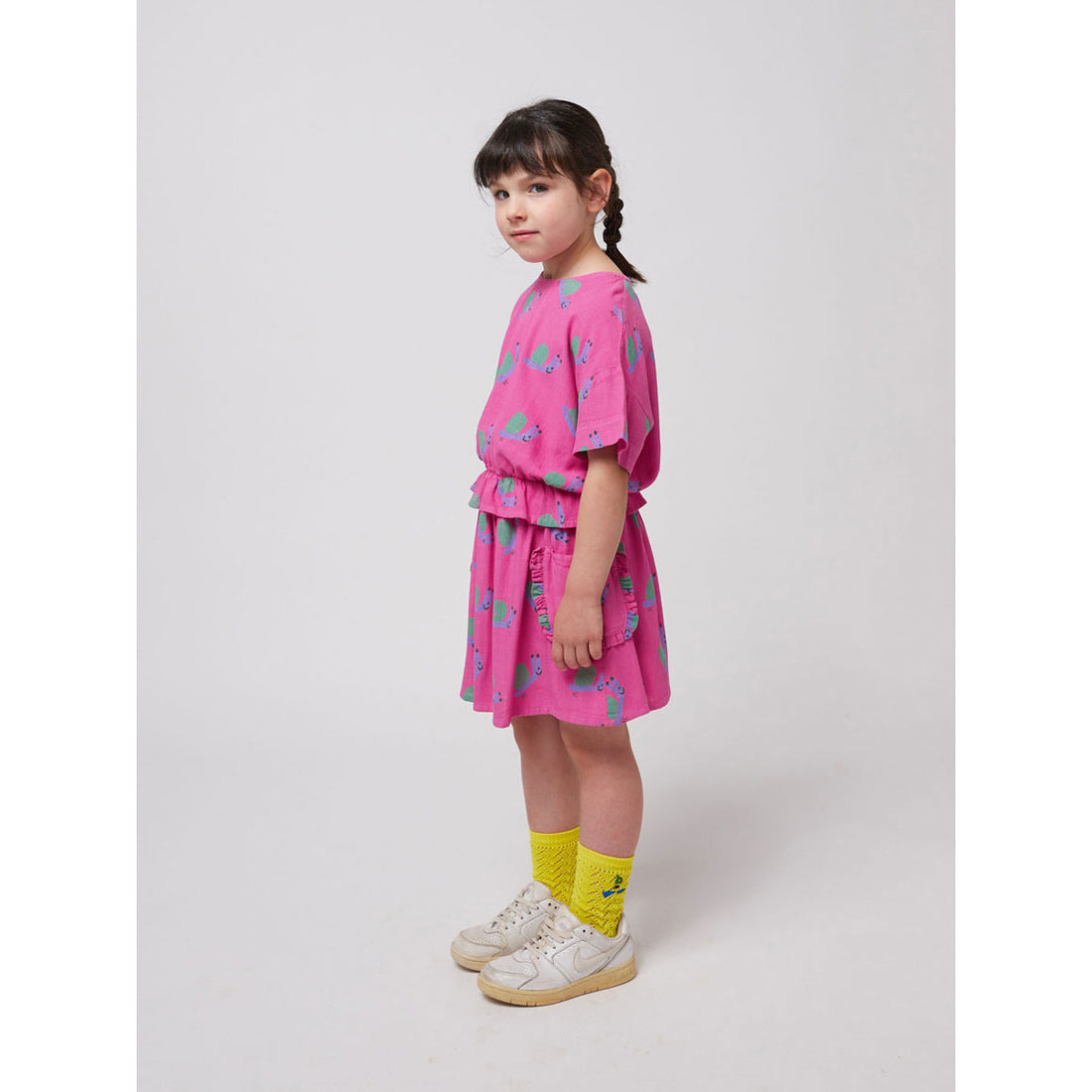 Bobo Choses Fuchsia Funny Snail All Over Skirt