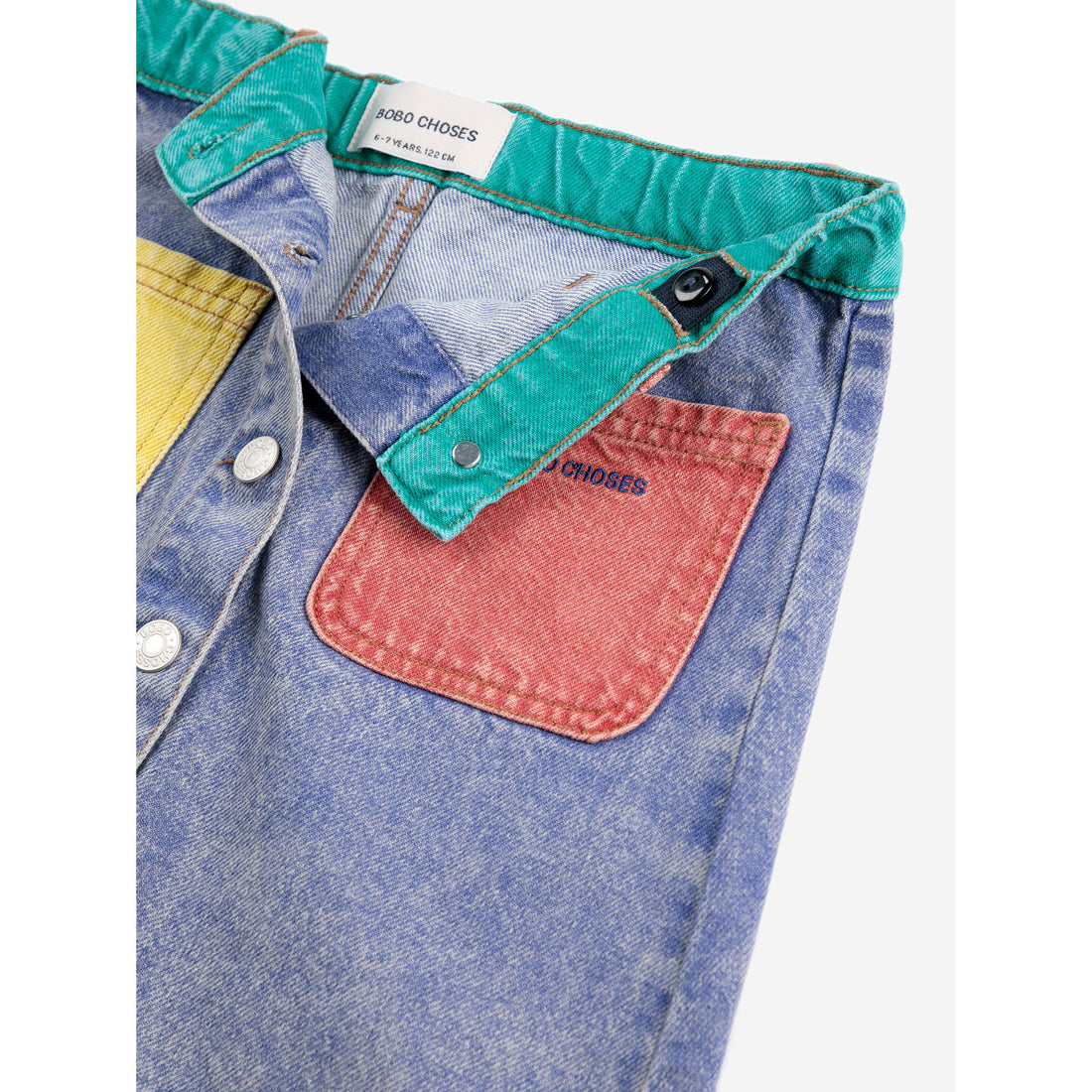 Bobo Choses Color Block Denim Skirt