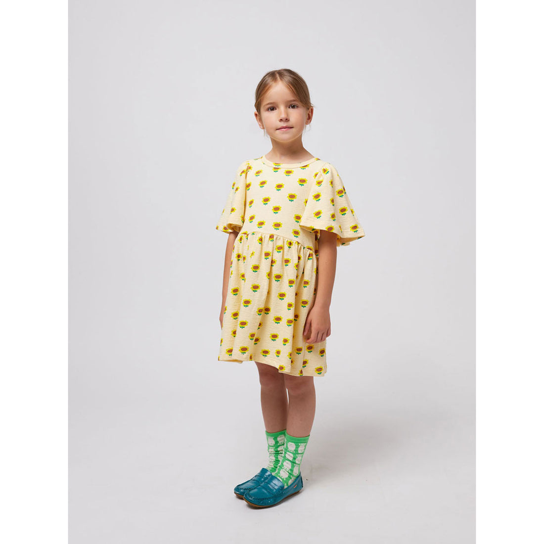 Bobo Choses Off White Sunflower All Over Dress