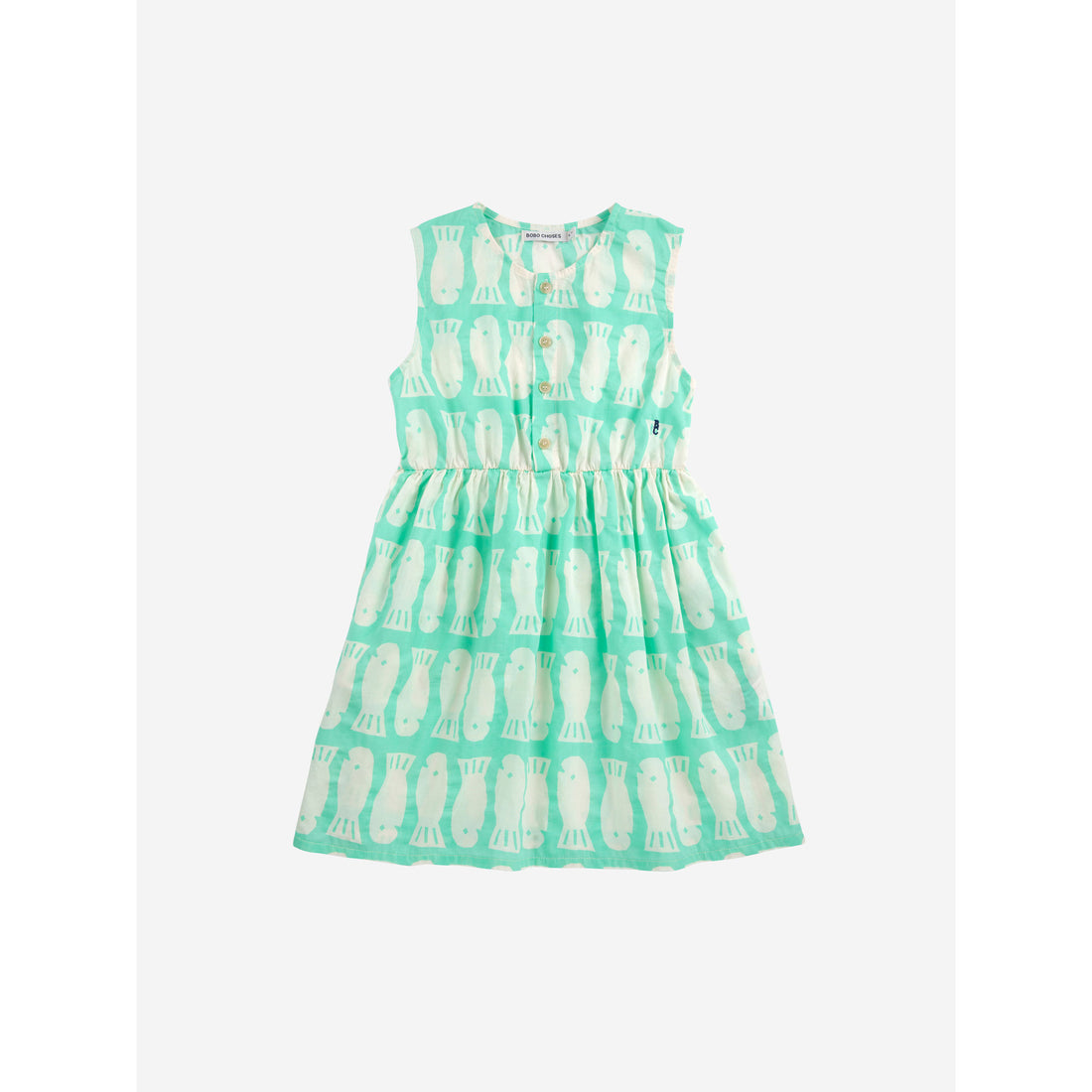 Bobo Choses Green Lucky Fish All Over Dress