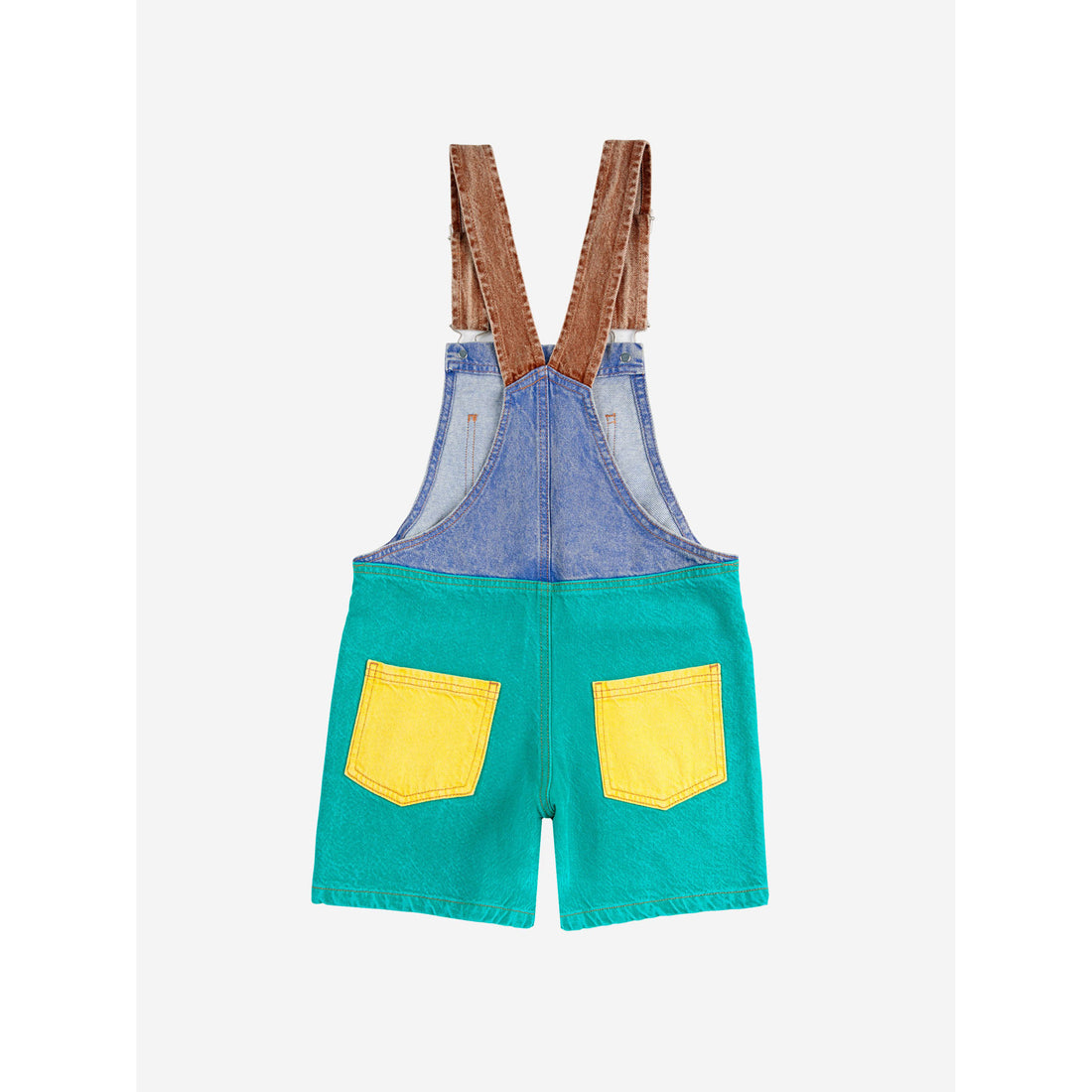 Bobo Choses Smiling Color Block Denim Dungaree