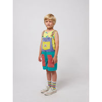 Bobo Choses Smiling Color Block Denim Dungaree