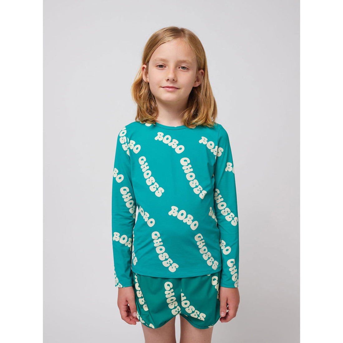 Bobo Choses Green Wavy Bobo Choses All Over Swim T-shirt