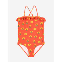 Bobo Choses Red Sunflower All Over Swimsuit