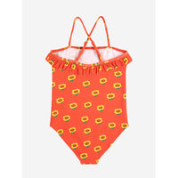 Bobo Choses Red Sunflower All Over Swimsuit
