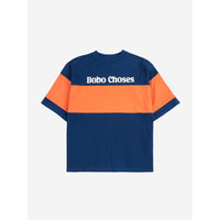 Bobo Choses Navy Blue Logo Color Block T-shirt