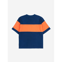 Bobo Choses Navy Blue Logo Color Block T-shirt
