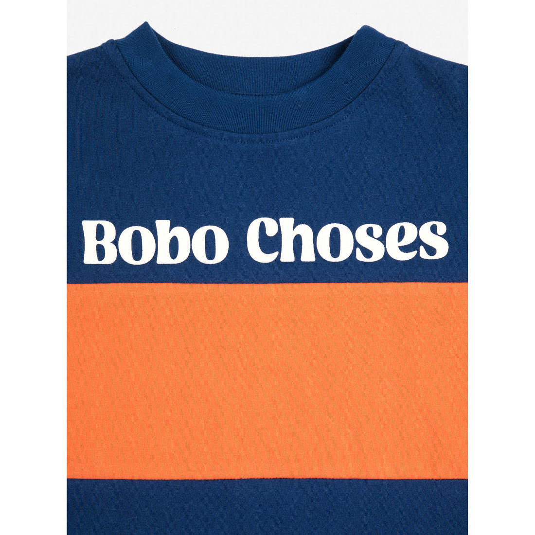 Bobo Choses Navy Blue Logo Color Block T-shirt