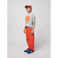 Bobo Choses Heather Grey Joyful Face T-Shirt
