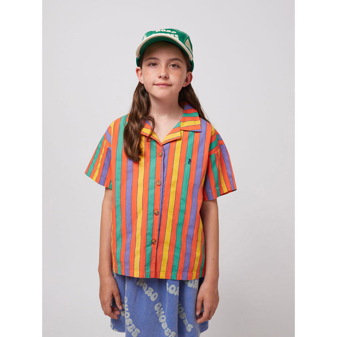 Bobo Choses Red Multicolor Stripes Shirt