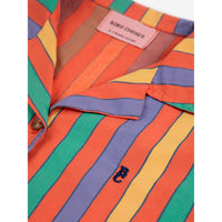 Bobo Choses Red Multicolor Stripes Shirt