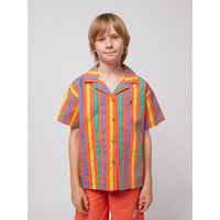 Bobo Choses Red Multicolor Stripes Shirt