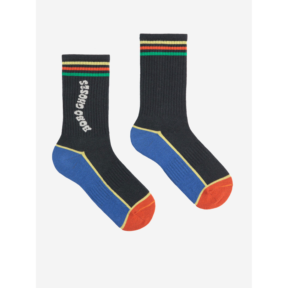 Bobo Choses Dark Grey Bobo Choses Color Block Long Socks