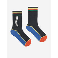 Bobo Choses Dark Grey Bobo Choses Color Block Long Socks