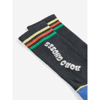 Bobo Choses Dark Grey Bobo Choses Color Block Long Socks