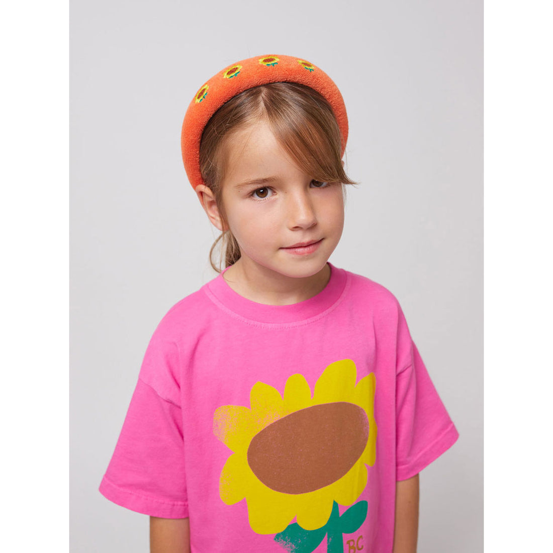 Bobo Choses Red Sunflower Embroidered Terry Cloth Headband