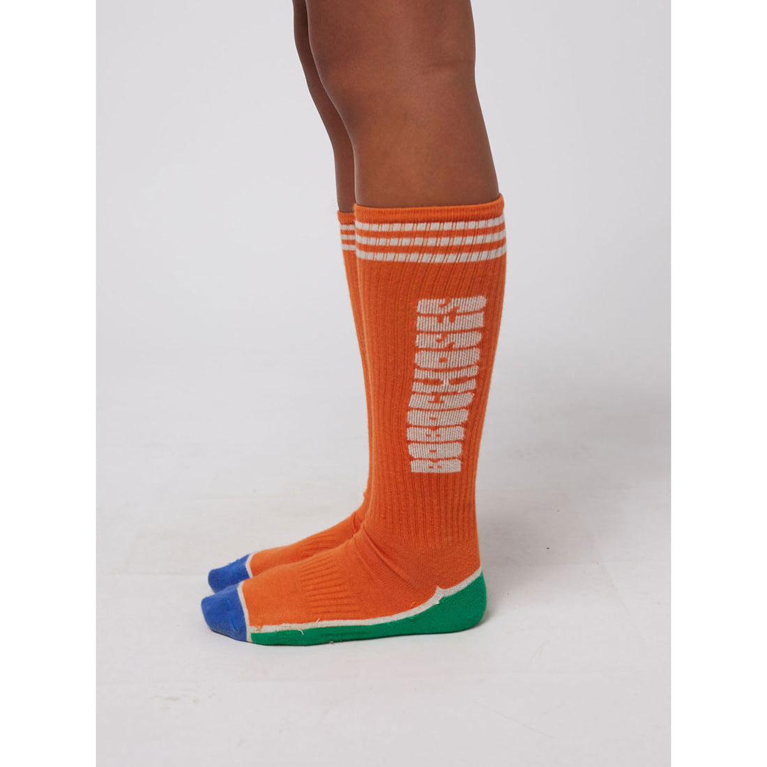 Bobo Choses Orange Bobo Choses Color Block Extra Long Socks