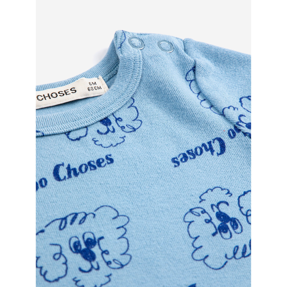Bobo Choses Light Blue Dog All Over Bodysuit