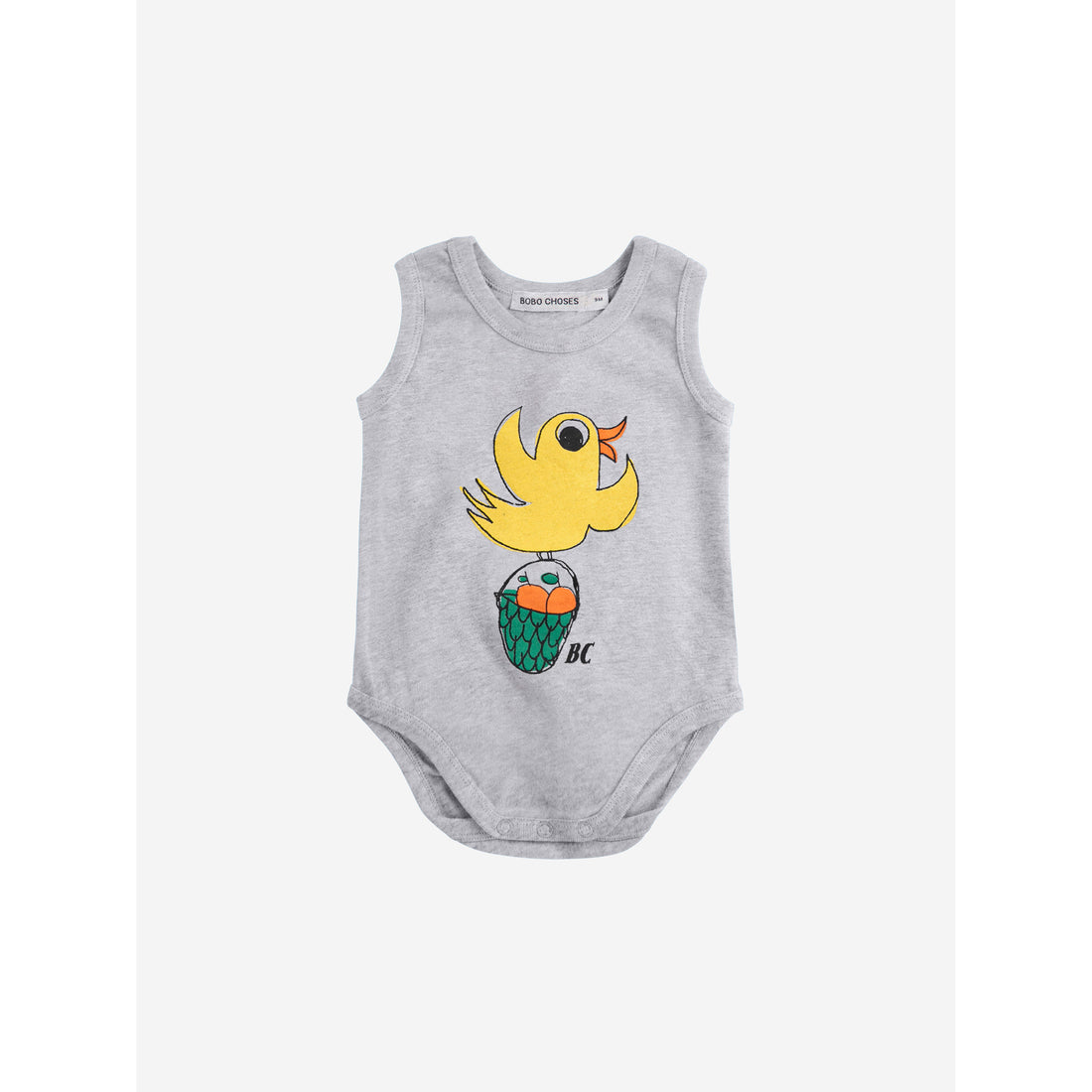 Bobo Choses Heather Grey Flying Oranges Bodysuit