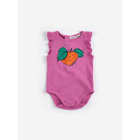 Bobo Choses Fuchsia Tangerine Ruffled Bodysuit