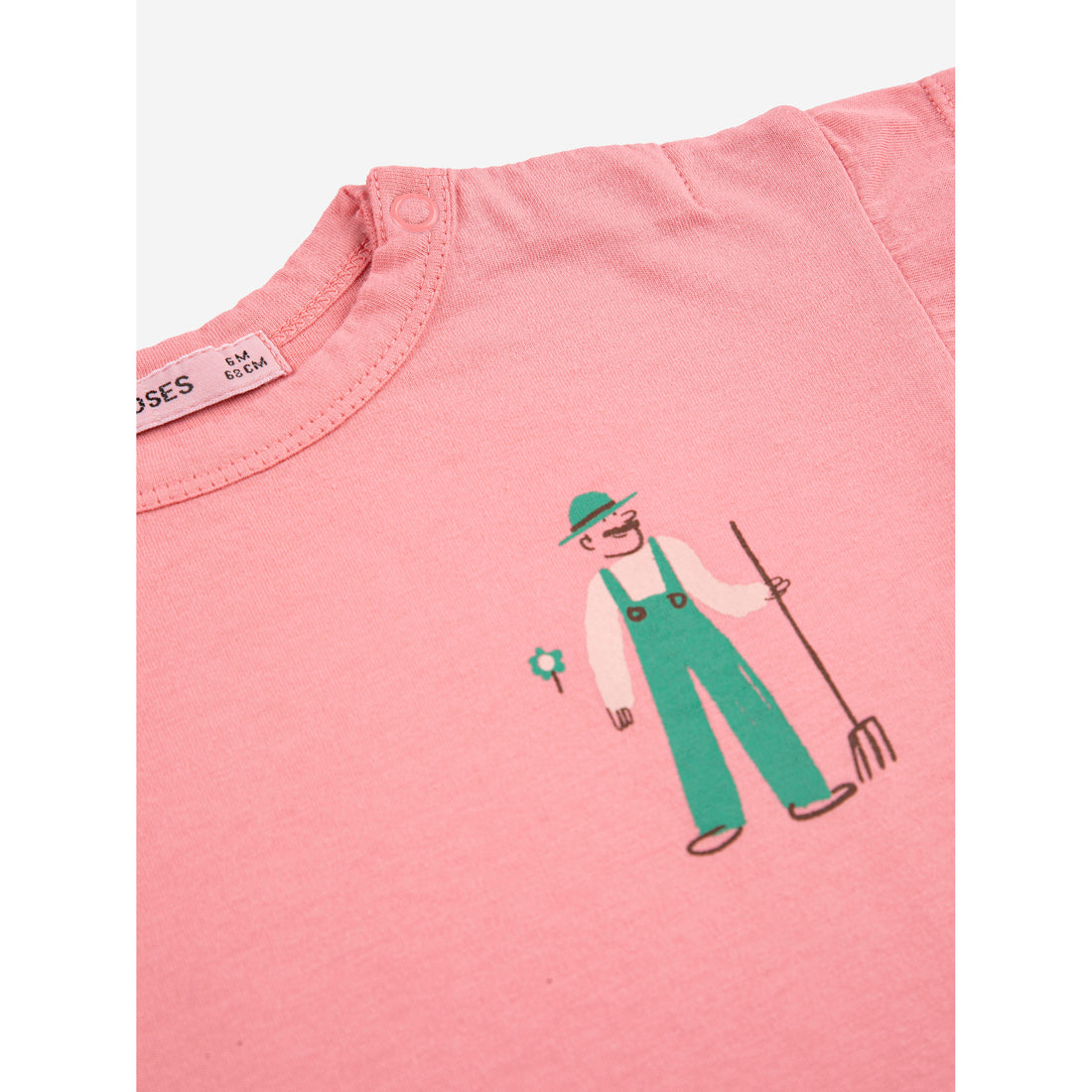 Bobo Choses Pink Farm Adventure Baby T-Shirt