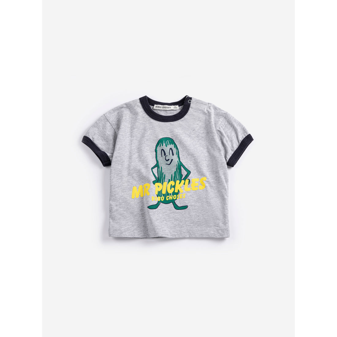 Bobo Choses Heather Grey Mr. Pickles Baby T-Shirt