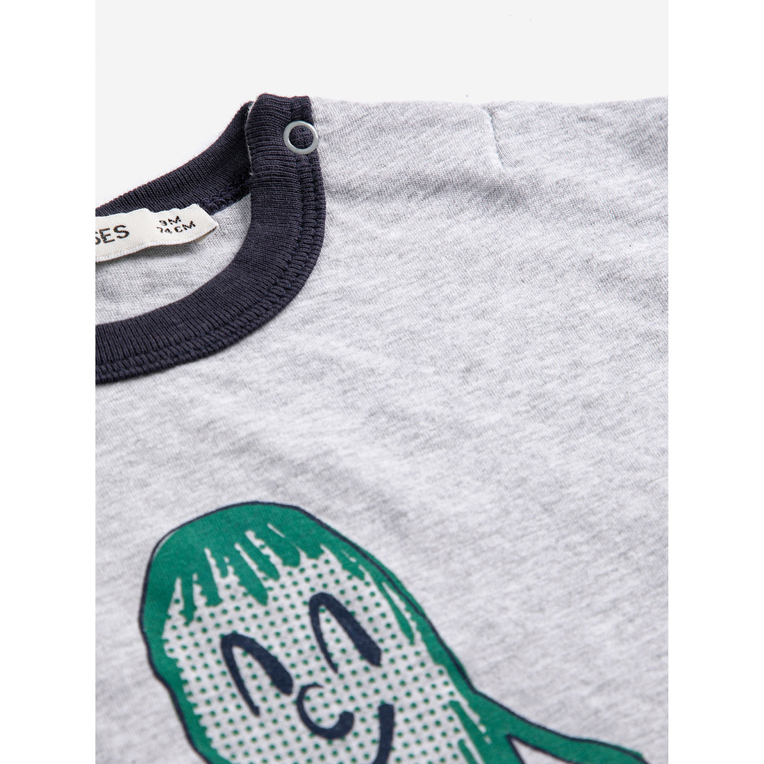 Bobo Choses Heather Grey Mr. Pickles Baby T-Shirt