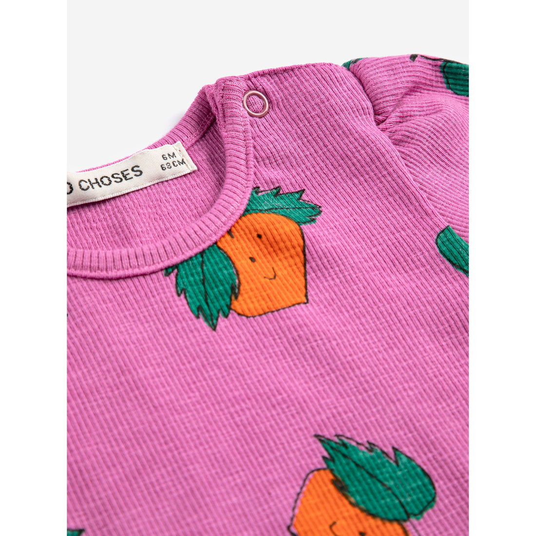 Bobo Choses Fuchsia Tangerine All Over Baby T-Shirt