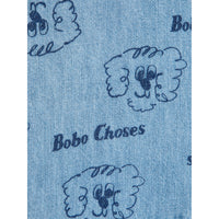 Bobo Choses Light Blue Dog All Over Denim Baby Shirt