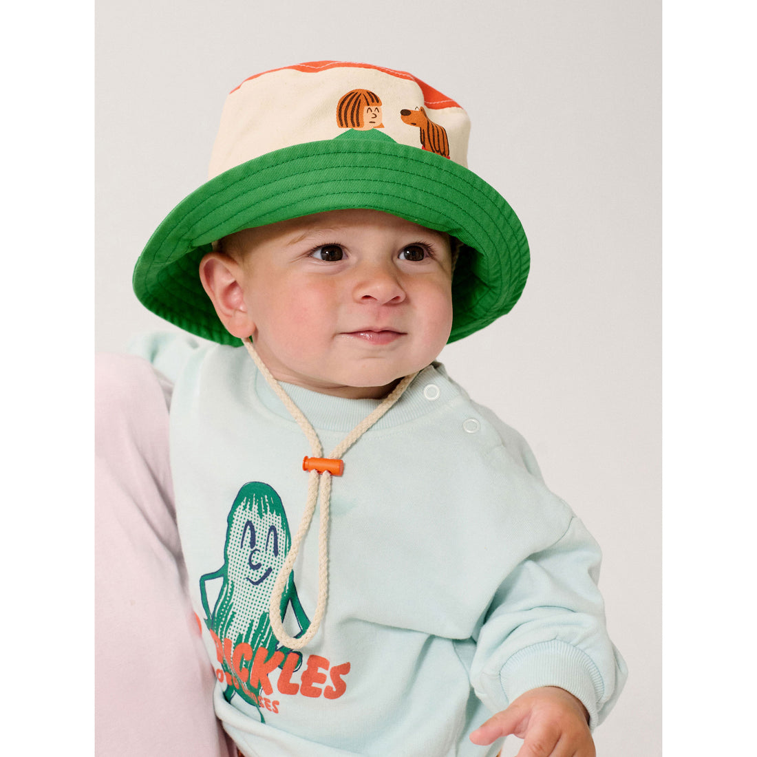 Bobo Choses Light Blue Pickles Baby Sweatshirt