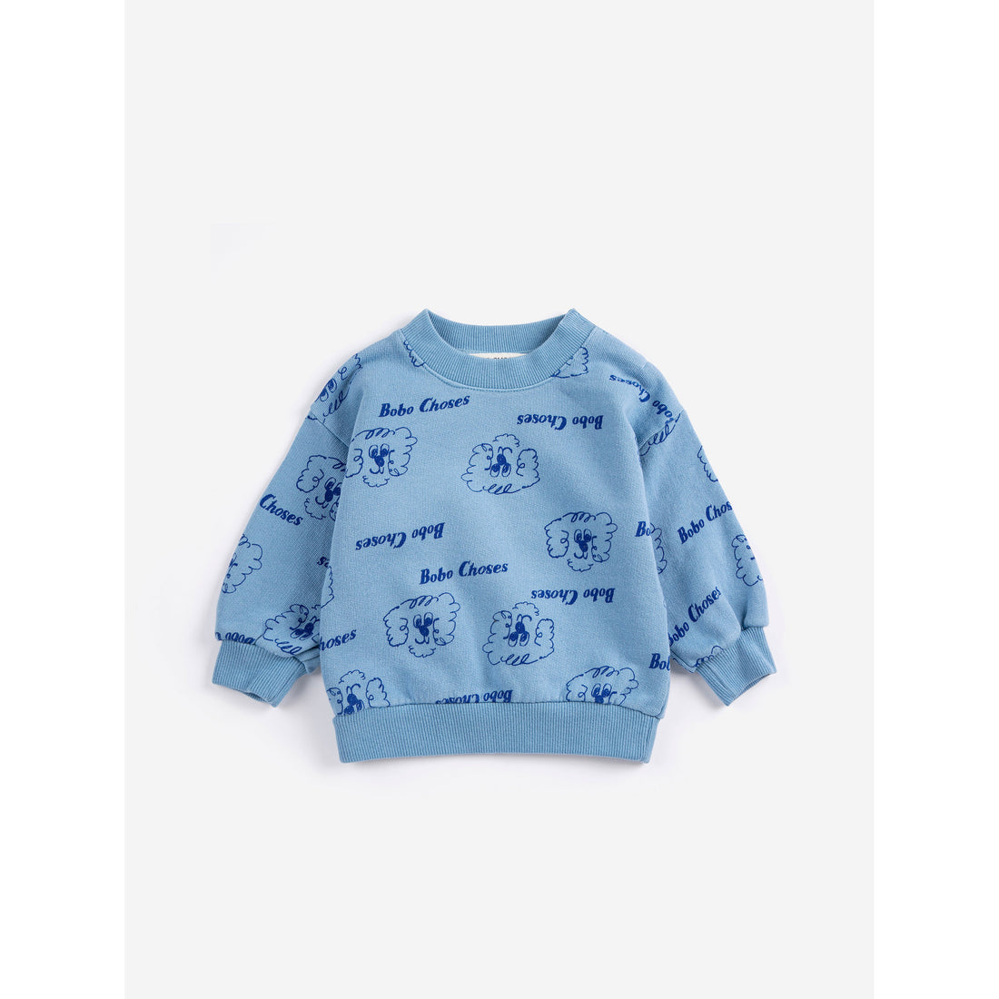 Bobo Choses Prussian Blue Dog All Over Baby Sweatshirt