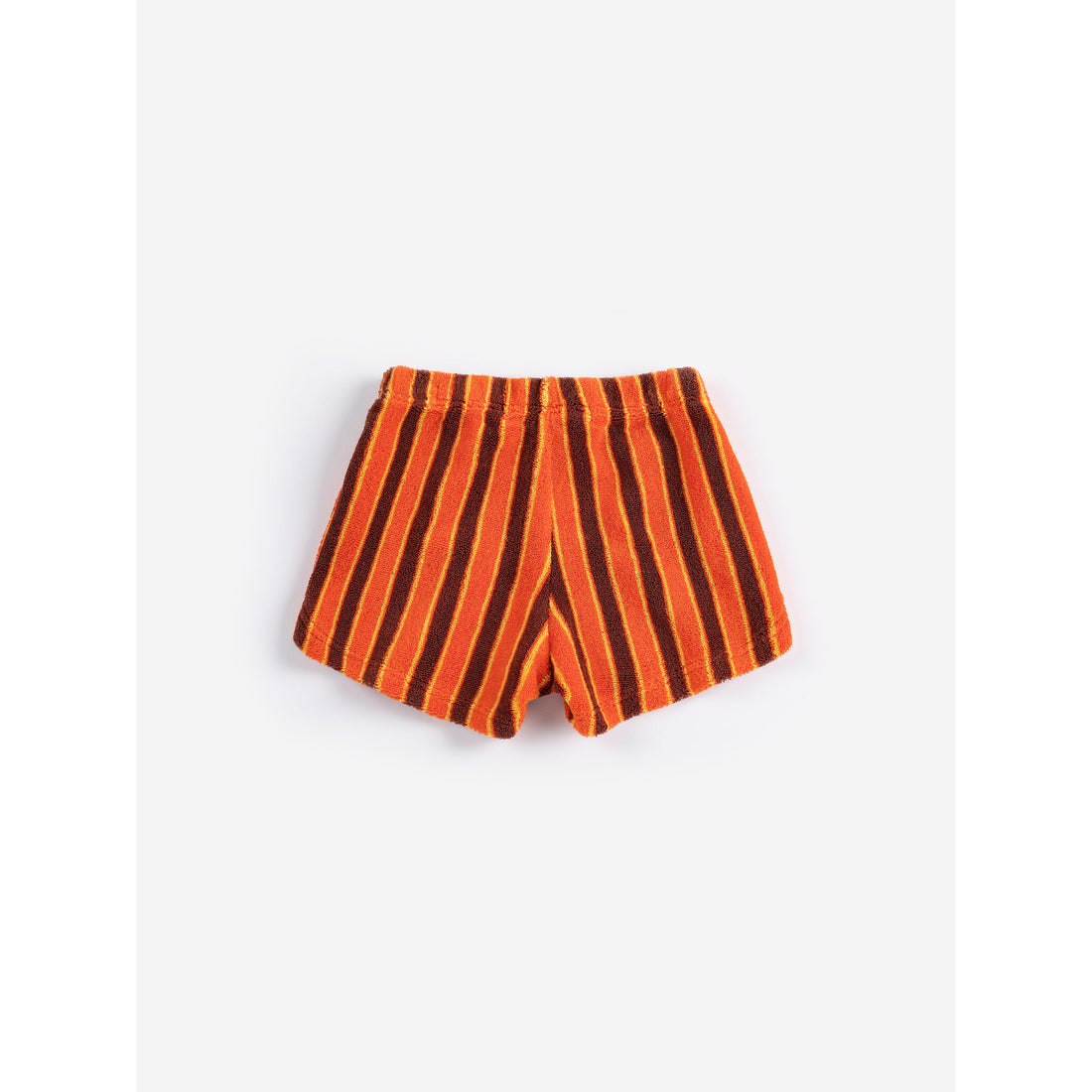 Bobo Choses Orange Striped Brick Terry Baby Shorts