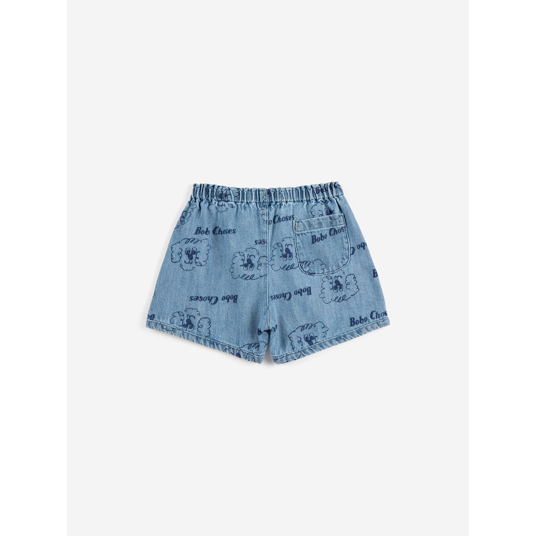 Bobo Choses Prussian Blue Dog All Over Denim Baby Short