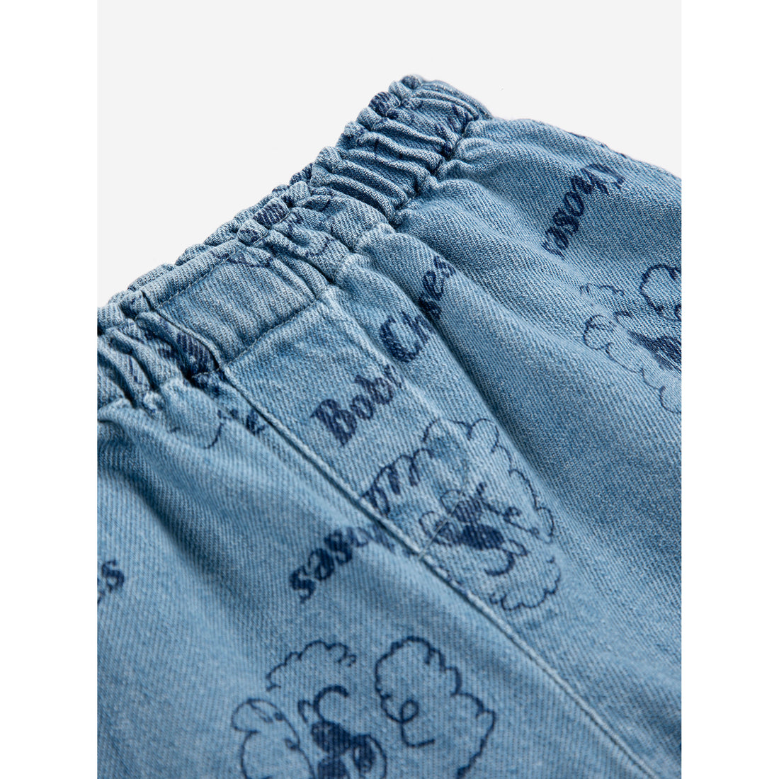 Bobo Choses Prussian Blue Dog All Over Denim Baby Short