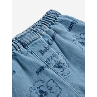 Bobo Choses Prussian Blue Dog All Over Denim Baby Short