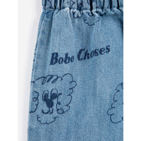 Bobo Choses Prussian Blue Dog All Over Denim Baby Short