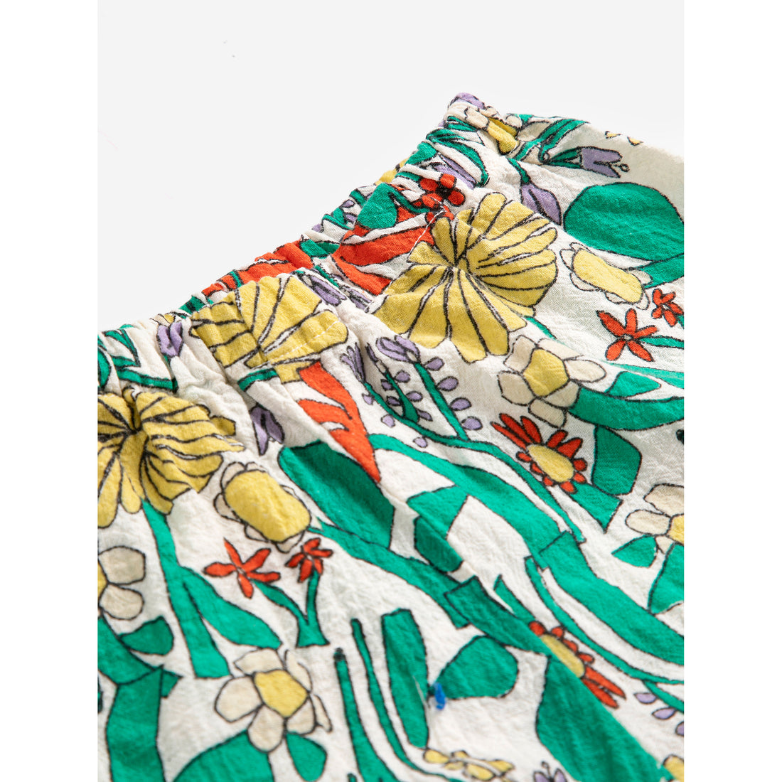 Bobo Choses Multicolor Herbalist All Over Ruffled Baby Shorts