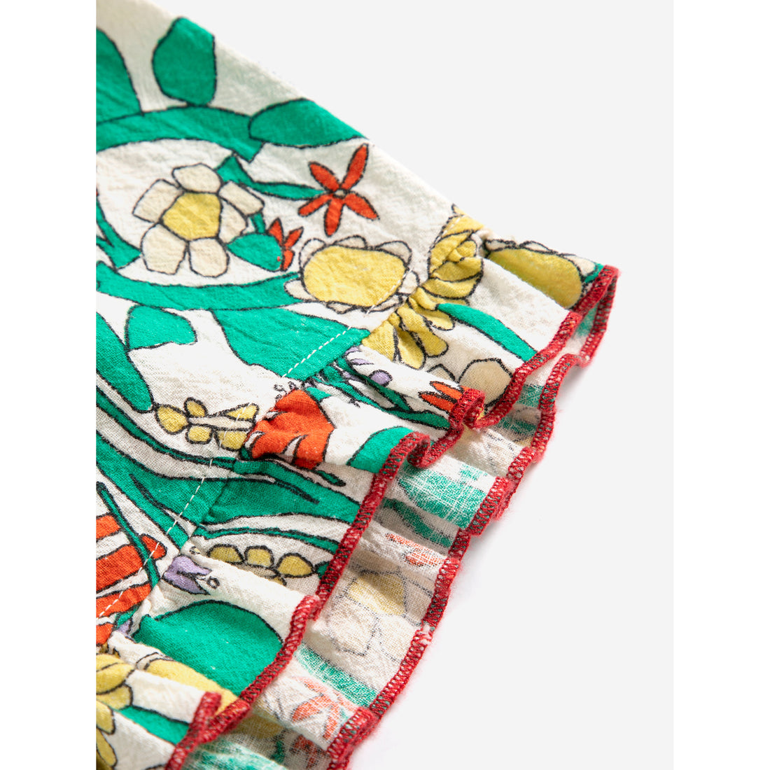 Bobo Choses Multicolor Herbalist All Over Ruffled Baby Shorts