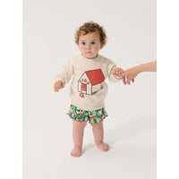 Bobo Choses Multicolor Herbalist All Over Ruffled Baby Shorts